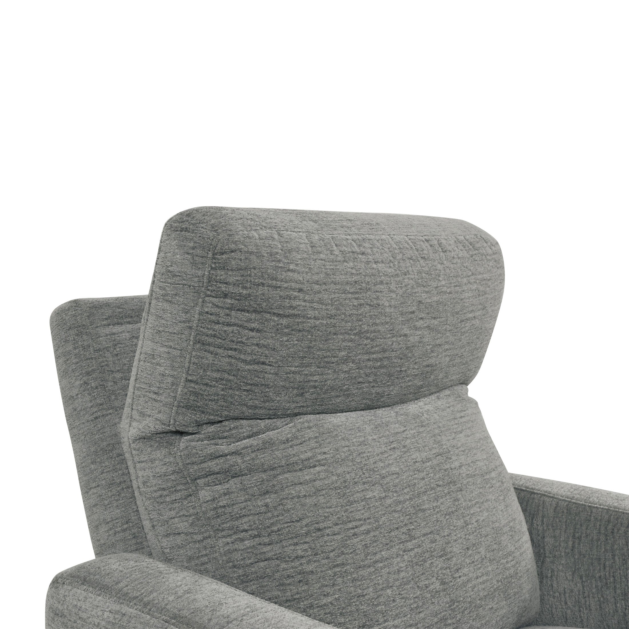 OakvillePark Gormley Chenille Fabric Upholstered Power Lay Flat Reclining Chair, Dove Gray