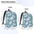 thumbnail image 4 of Balery Lilies Flowers Vintage Canvas Backpack for Men and Women - Large Capacity, Durable Travel Laptop Bag for School, Work, Hiking, and Outdoor Activities, 4 of 7