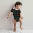 thumbnail image 3 of Kdxio Buffalo Plaid Dark Green Pattern Unisex Baby Cotton Short Sleeve Bodysuits-18 Months, 3 of 5