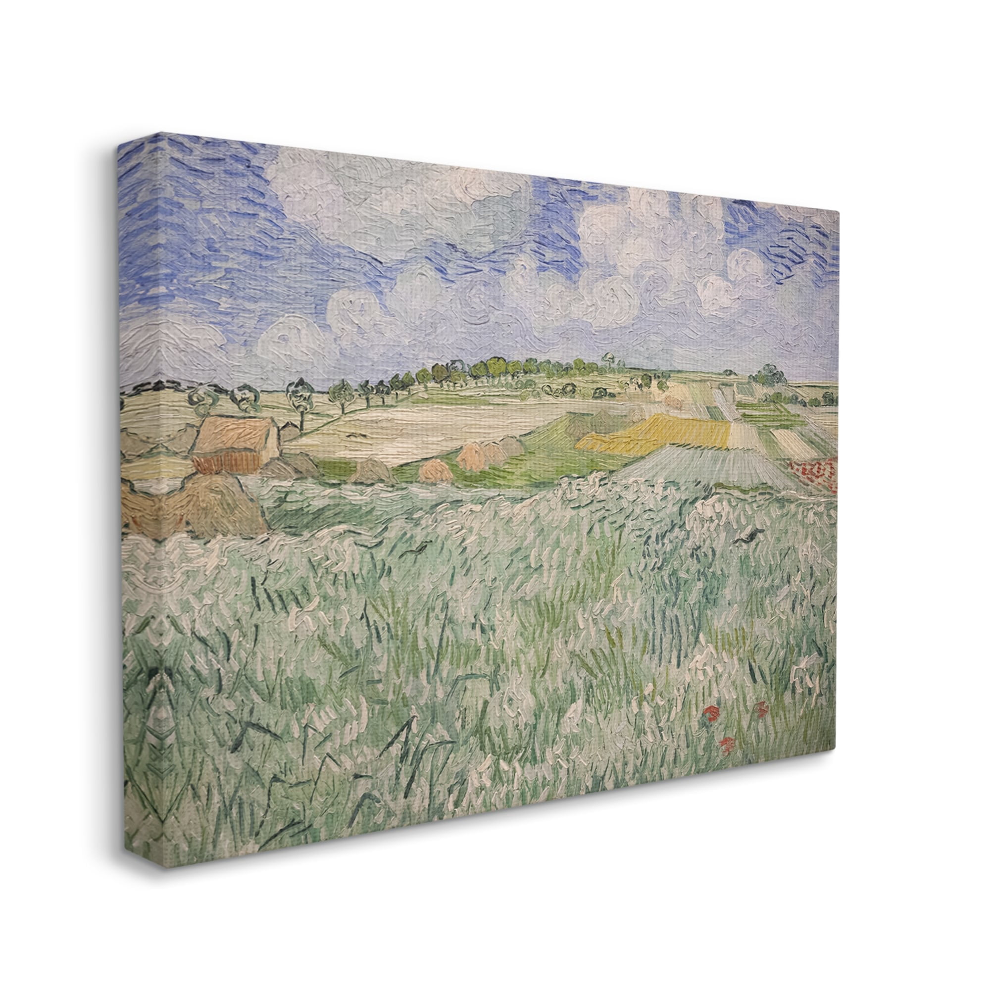 Stupell Plain Near Auvers Van Gogh Classic Landscape Painting Gallery Wrapped Canvas Print Wall Art