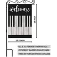 thumbnail image 2 of Welcome Garden Flag Small Vertical Double Sided 12.5 x 18 Inch Music Piano Musical Lover Burlap Yard Outdoor Decor, 2 of 6