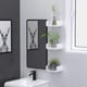 thumbnail image 4 of Estantes de baño de plástico blanco para montaje en pared, estantes de pared flotantes con ventosa en forma de U, suministros de ducha (pequeños), 4 of 5