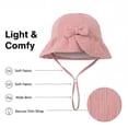 thumbnail image 4 of Minzimin Kids’ Solid Color Cotton Gauze Bucket Hat – Cute Summer Sun Hat for Toddlers, Simple Lightweight Fisherman Cap for Boys & Girls for 6-12 Months & 1-2 Years Old, 4 of 5
