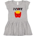 thumbnail image 3 of Inktastic Fry Lover I Love French Fries Girls Toddler Dress, 3 of 5
