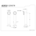 thumbnail image 2 of Kingston Brass AE6RS1 6 in. Aqua Eden Deck Mount Riser for Faucet, Polished Chrome, 2 of 2