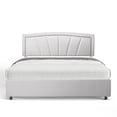 thumbnail image 6 of BONSOIR Queen Size Storage Bed Frame Upholstered Low Profile Traditional Platform with Tufted and Nail Headboard/No Box Spring Needed/4 Pull Out Drawers/Light Grey Linen Fabric (Queen Size), 6 of 9