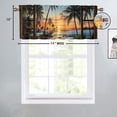 thumbnail image 4 of Beach Landscape Printed Window Curtains Valances Sea Palm Trees Sundet Natural Scenery Rustic Window Valance for Living Room Bedroom, Kitchen Valance Rod Pocket Window Curtain 54 by 18 in, 1 Panel, 4 of 6