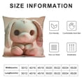 thumbnail image 5 of Shiartex Throw Pillow Covers  Lovely Animals Rabbit Pillow Cover Home Decor Pillow Cases Cushion Cover for Sofa Couch (Rabbit) White, 5 of 5