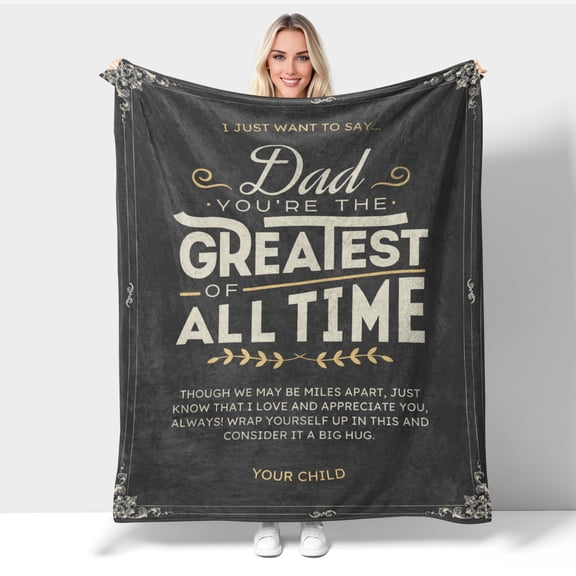 Gifts for Dad from Daughter to My Dad Blanket Best Gift for Fathers Day Birthday Christmas Valentines Day Bday Present Idea for Father Husband Men Him Healing Thoughts Throw Blanket 30x40 Inch