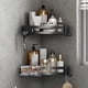 thumbnail image 1 of Repisas para Baño Sin Taladro Estante de Regadera Esquinero Antióxido Organizador Porta Shampoo de Ducha Accesorios Mueble 2 Unidades Negro, 1 of 4