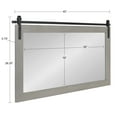 thumbnail image 5 of Kate and Laurel Cates Farmhouse Horizontal Wood Framed Wall Mirror, 40 x 26, Gray, Barn Door-Inspired Rustic Mirrors for Wall, 5 of 6