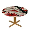 thumbnail image 3 of Nawypu  Japanese Style Flower Cherry Blossom Elastic Edged Tablecloth for Round Table, Non Slip Round Table Cover Outdoor Waterproof Tablecloth, 3 of 7