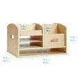 thumbnail image 2 of ECR4Kids Wooden Tabletop Supplies Storage Center Caddy, Classroom Essentials, Natural, 2 of 9