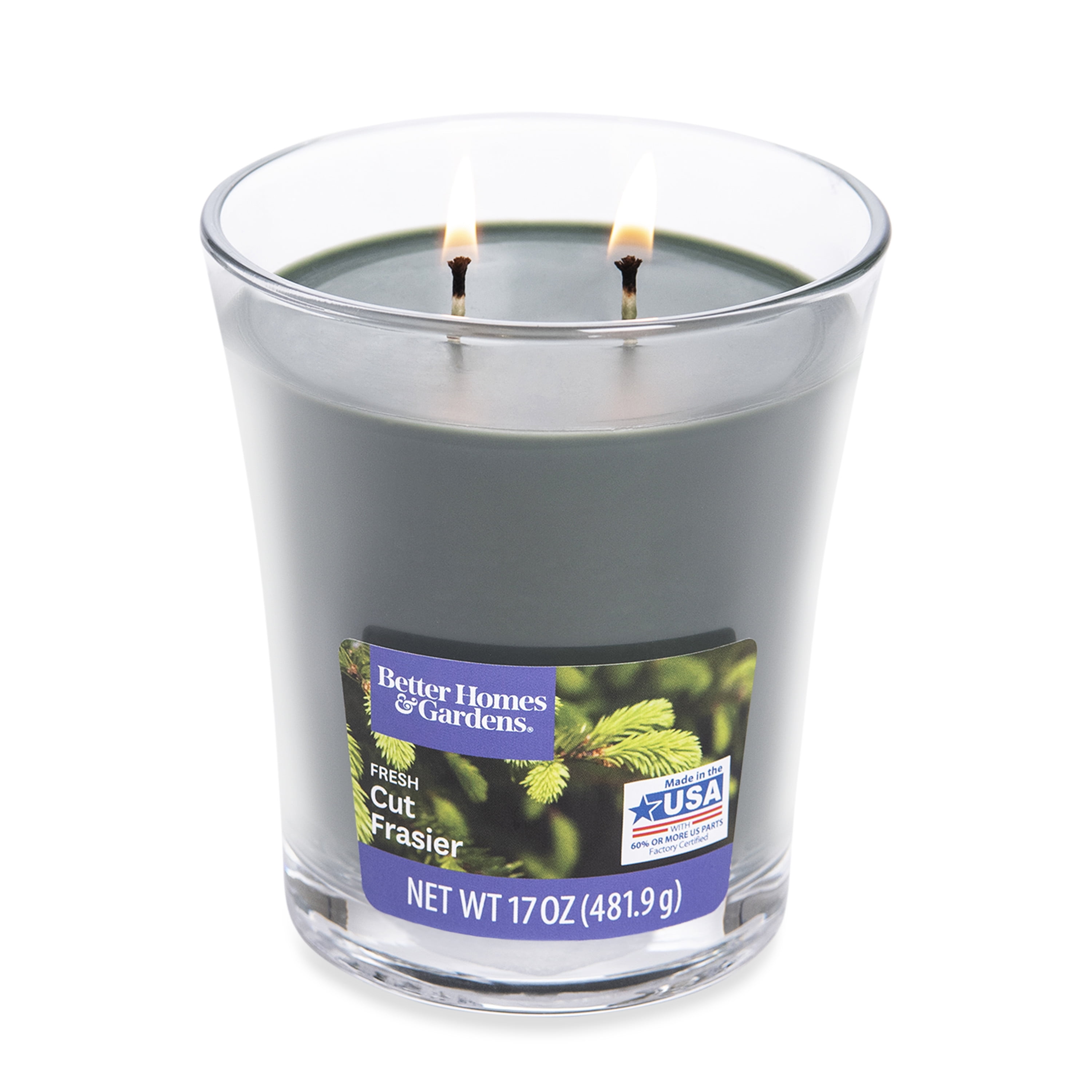 Better Homes & Gardens 17oz Fresh Cut Frasier Scented 2-wick Jar Candle