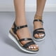thumbnail image 4 of Amzcrzy Zapatos de mujer,Zapatos de mujer,Zapatillas de mujer, Sandalias de tacón negro con plataforma y cuña para mujer, zapatos casuales que combinan con todo, para verano. Sandalias Mujer Zapatill, 4 of 8