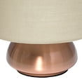 thumbnail image 6 of Creekwood Home 9" Chic Elongated Shade Mini Touch Lamp Duo, for Bedroom, Living Room, Hallway, Rose Gold with Cream Shades, 6 of 9