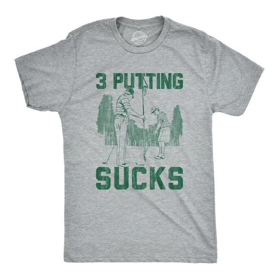 Mens 3 Putting Sucks T Shirt Funny Golf Tee Golfing Putt Joke Cool Graphic Tee Humor Graphic Tees