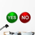 thumbnail image 1 of Buttons Yes-no Wall Mural by Wallmonkeys Peel and Stick Graphic (48 in W x 22 in H) WM180713, 1 of 4