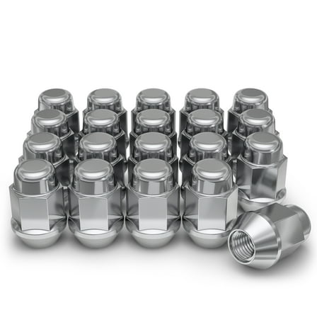 White Knight 951707S Chrome M12 x 1.50 Bulge Acorn Lug Nut, 20 Pack