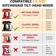 thumbnail image 4 of 5QT Stainless Steel Mixing Bowl for KitchenAid Stand Mixers, Food-Grade with Handle and Clasp, Compatible with Tilt-Head 4.5-5 Qt Models including K45, K45SS, KSM75, KSM150, KSM95, 4 of 7