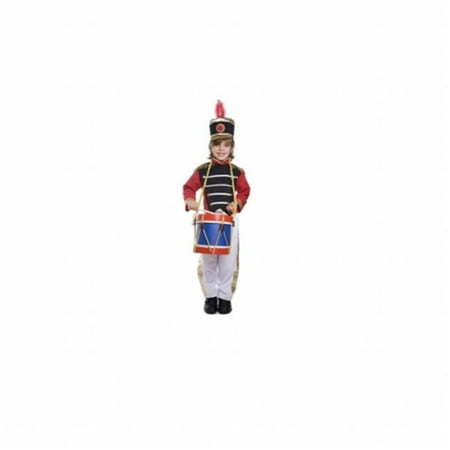 Dress Up America  Boy's 3-piece Drum Major Costume - Red/White One Size Fits Most