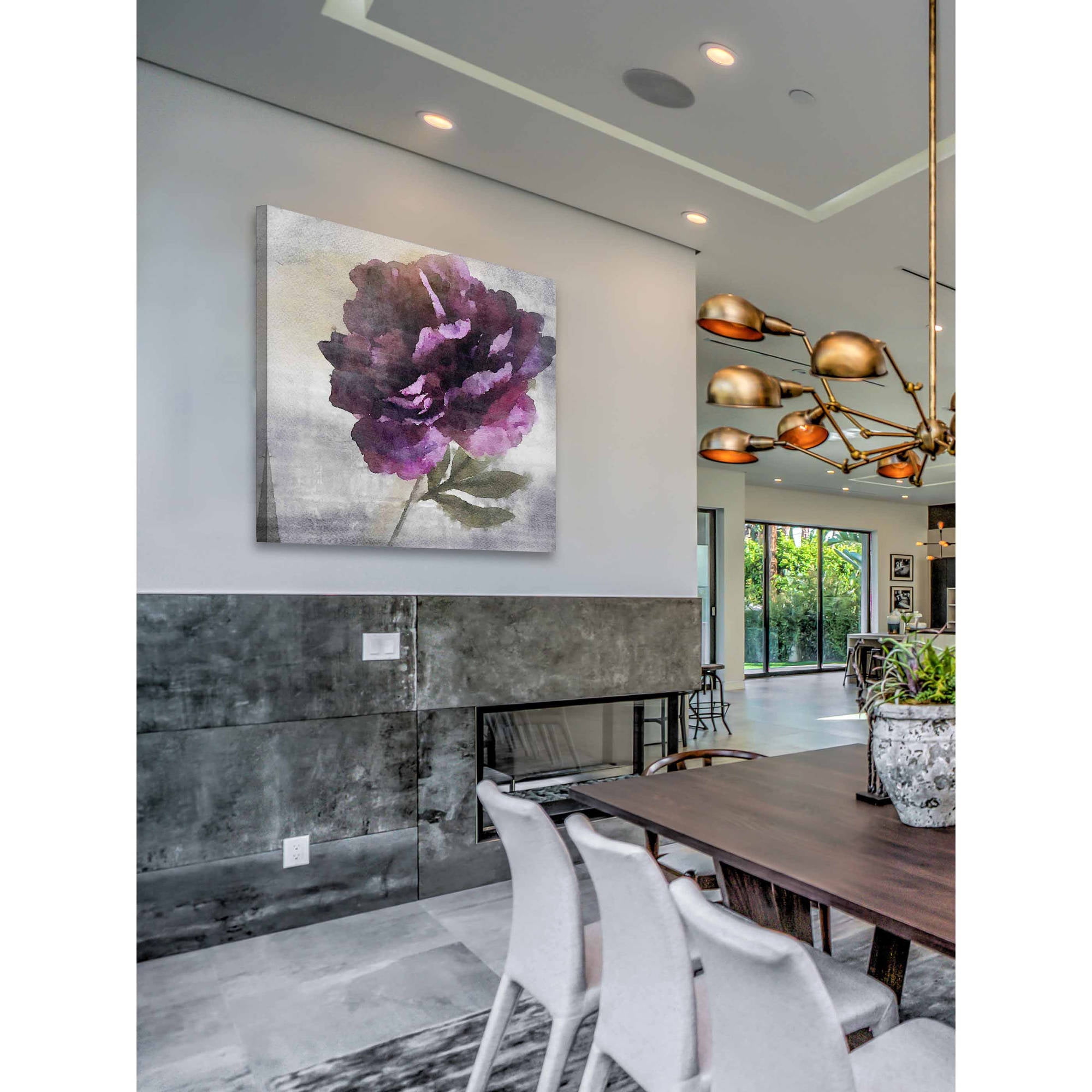 "Alone Flower" Painting Print on Wrapped Canvas
