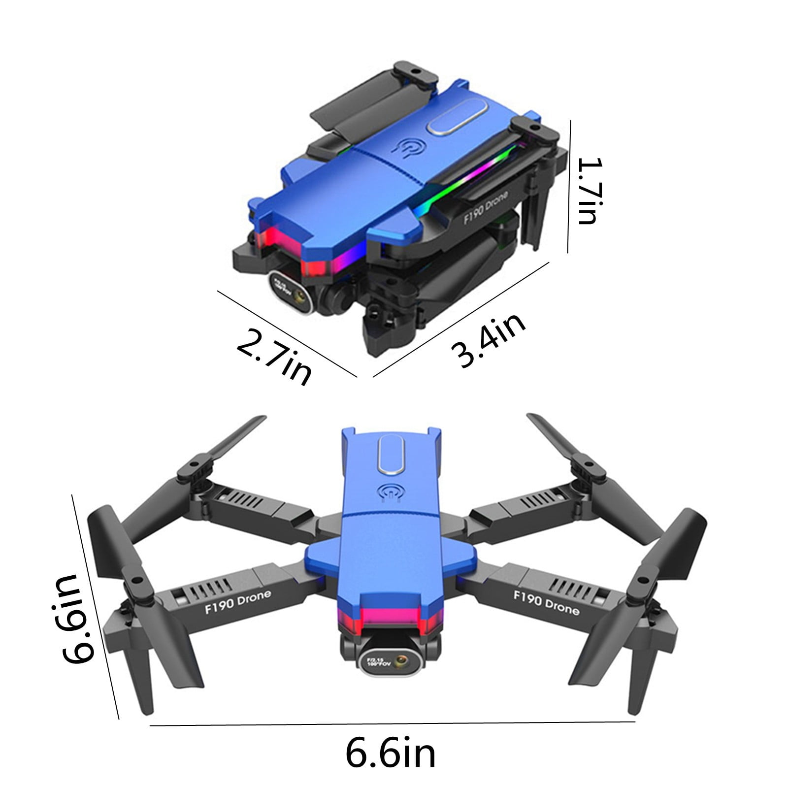 ESULOMP Drone with Daul 4K HD FPV Camera Remote Control Toys Gifts for Boys Girls with Altitude Hold Headless Mode Start Speed Adjustment