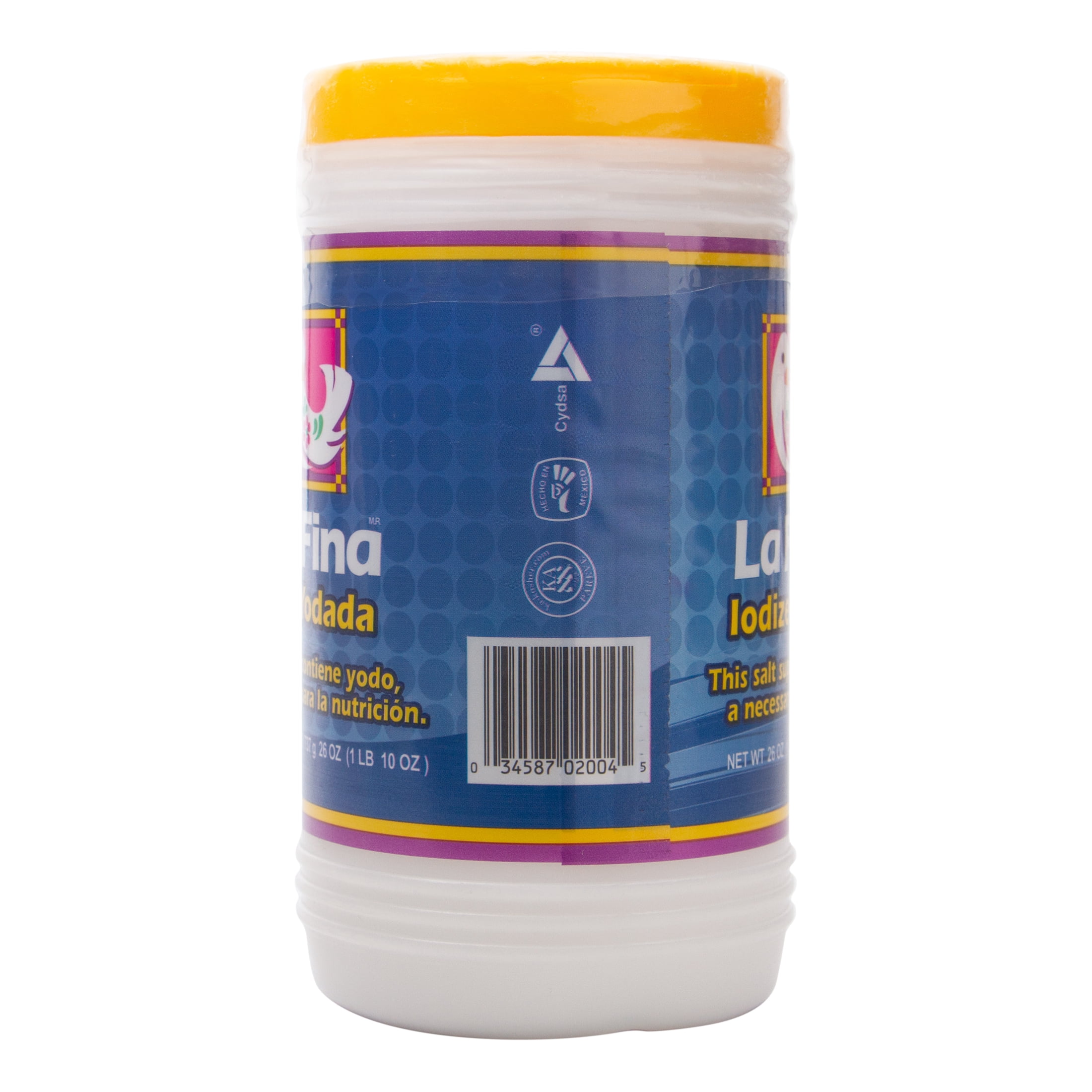 (6 pack) La Fina Iodized Table Salt, 26 oz Canister