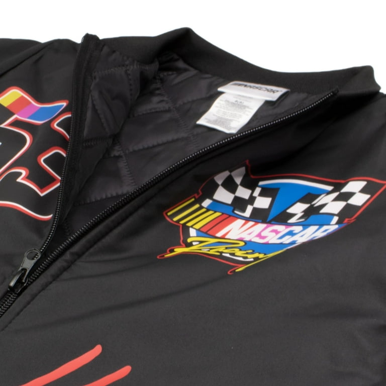 NASCAR Racing Boy's Varsity Bomber Jacket - Graphic Print Racecar