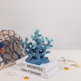 thumbnail image 2 of Estatua de coral de resina Elegondrar 7.1 H con decoración de coral azul, 2 of 7