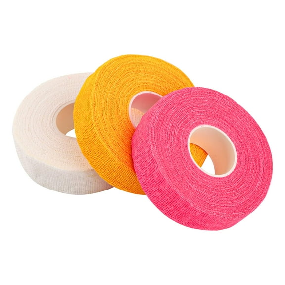 3 Rolls Sewing Thimble Finger Protector Tape, 0.75in x 46ft Self-Adhesive Cotton Tape for Hand Sewing, No Residue Breathable Knitting Bandage Wrap for Quilting Crocheting Embroidery (Multicolor)