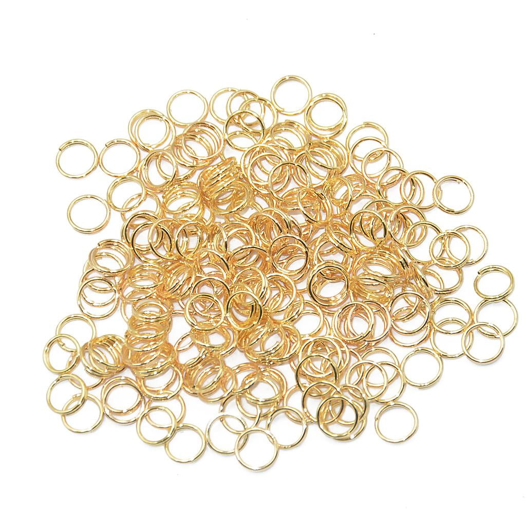 Pack 200 Steel Gold Plated SPLIT RINGS Key Chain Key Rings Small Rings 6mm