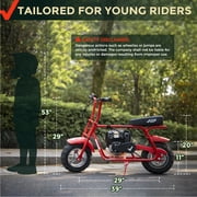 FRP 40cc Mini Bike Gas Powered 4-Stroke Off Road Dirt Bike for Teens, Youth Pocket Bike with Pull Start & Disc Brake, 18 MPH Max Speed (Red)