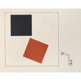 thumbnail image 3 of El Lissitzky 14x12 Black Modern Framed Museum Art Print Titled - Become Suprematic of Two Kwa Dra in 6 Konstrukties Pl. 7 (1922), 3 of 5