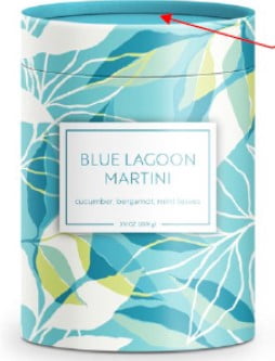 BHG 12 oz Jar Tropical Blue Martini