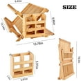 thumbnail image 2 of Bamboo Dish Drying Rack for Kitchen - Collapsible 3-Tier Wooden Folding Drainer with Utensil Holder and Dish Strainer Board for Countertop, Sink, and Racks Dryer (Natural), 2 of 3