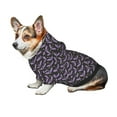 thumbnail image 6 of Goofa Bat Purple Pattern Small Dog Sweater Hoodies Pet Grey Hooded Soft Fleece Sweatshirts with Pocket Fall Winter Puppy Cat Sweaters Warm Clothes-XX-Large, 6 of 8