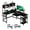 Black, variant on EDX 67'' L Shaped Computer Desk with LED Light, Shelf & Storage Bag & Keyboard Tray Corner Desk, White