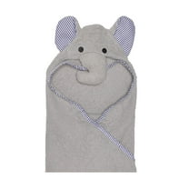 EVERYDAY KIDS Hooded Baby Toddler Bath Towel - Gray Elephant