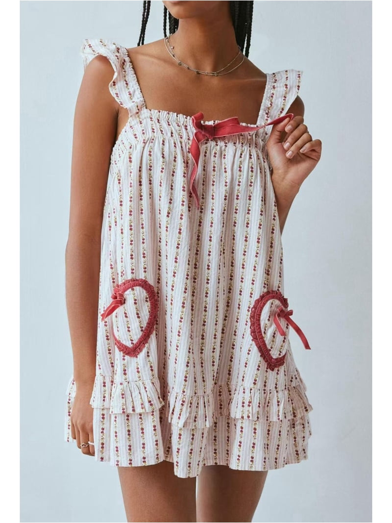 strapless open back dress Tony Gingham Baby Doll Dress in Burgundy