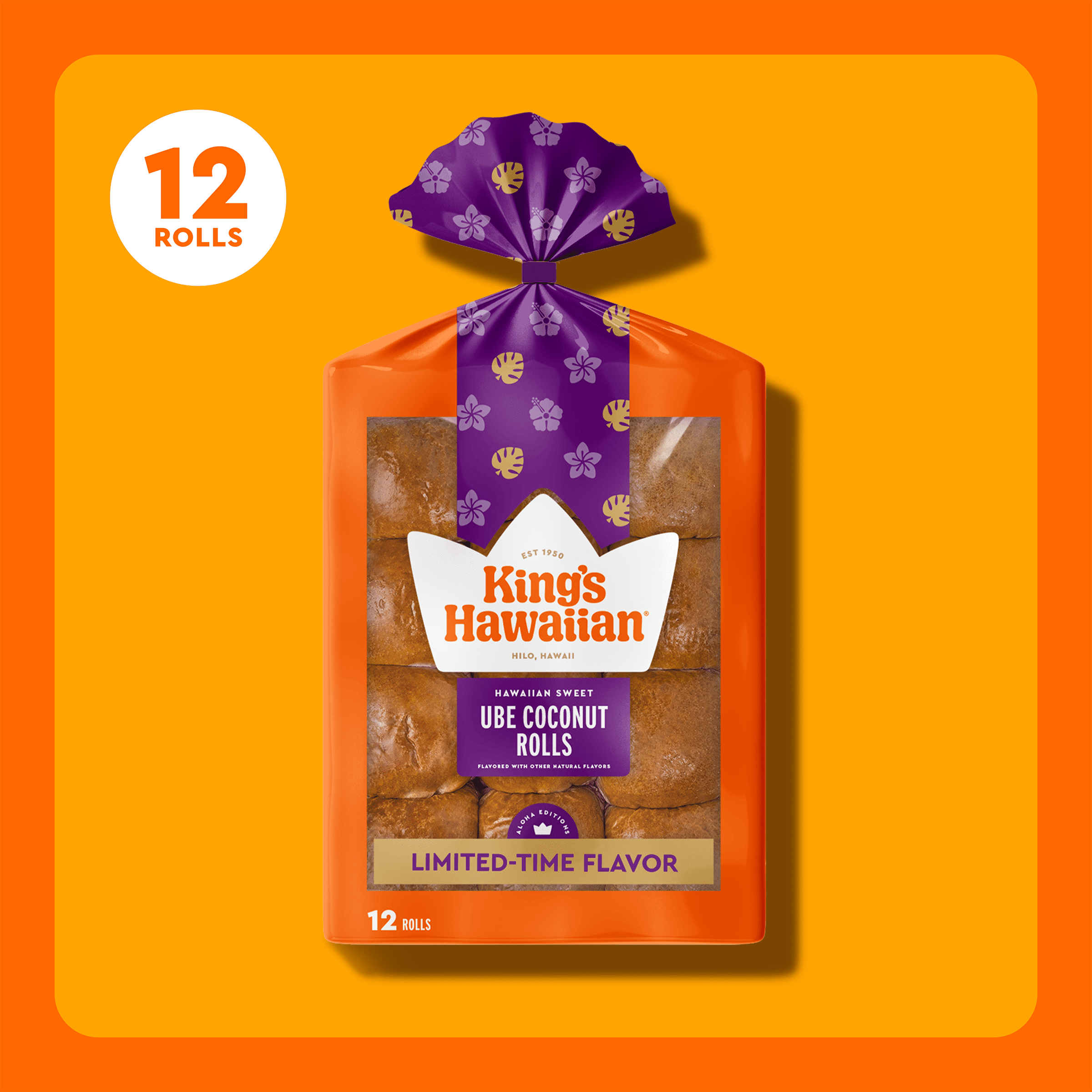 King’s Hawaiian® Hawaiian Sweet Ube Coconut Rolls