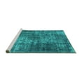 thumbnail image 2 of Ahgly Company Machine Washable Indoor Rectangle Oriental Turquoise Blue Industrial Area Rugs, 8' x 12', 2 of 4