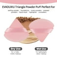 thumbnail image 6 of 2 Pcs UniVerse Triangle Powder Puff for Face Powder, Soft Plush Setting Powder Puff, Velour Cosmetic Foundation Blender Sponge Beauty Makeup Tools (Pink), 6 of 14