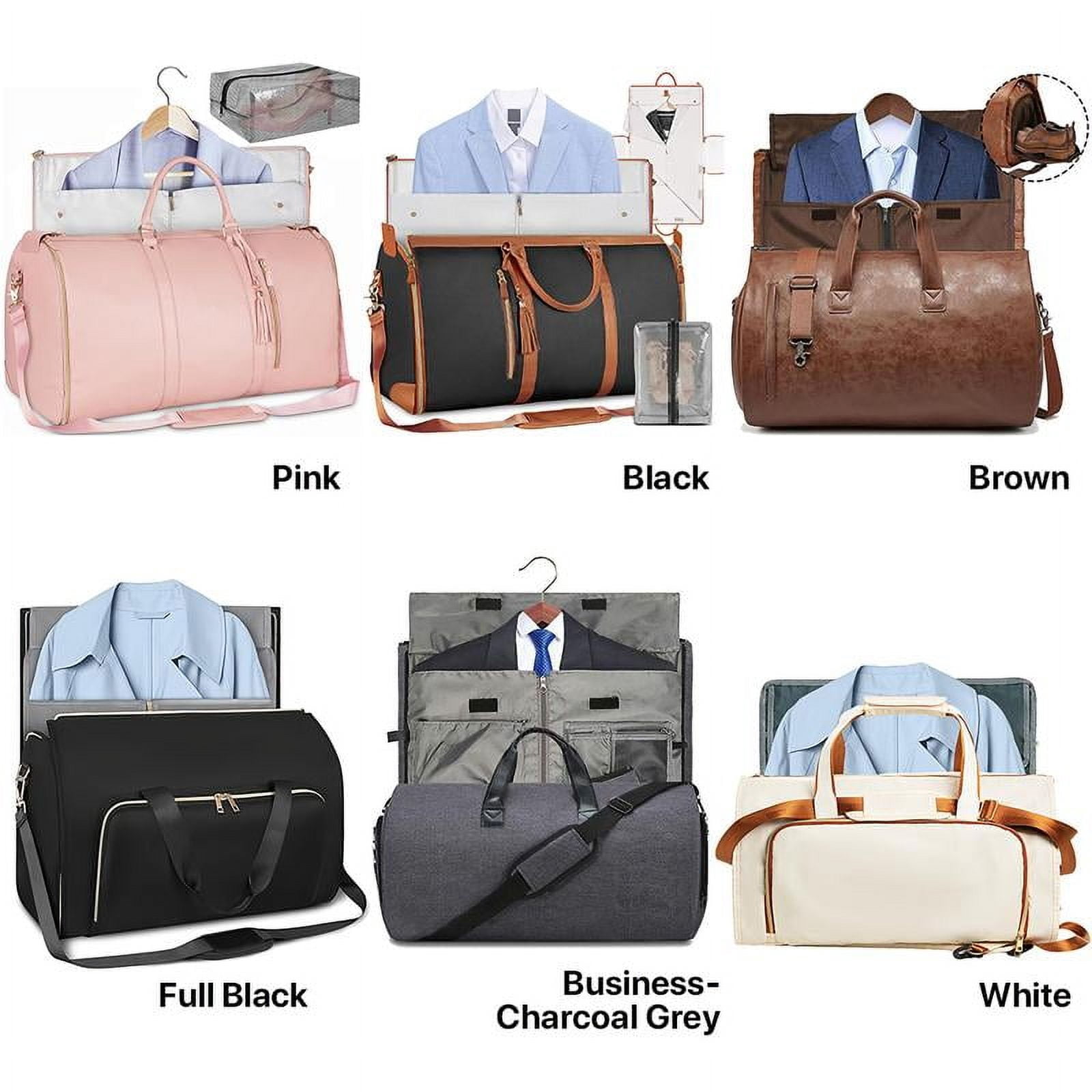 Lefame Travel Duffle Bag with Garment & Shoe Compartment, Carry On Weekender Bag for Women & Men, Airline Approved Personal Item, Waterproof Overnight Gym Hospital Bag