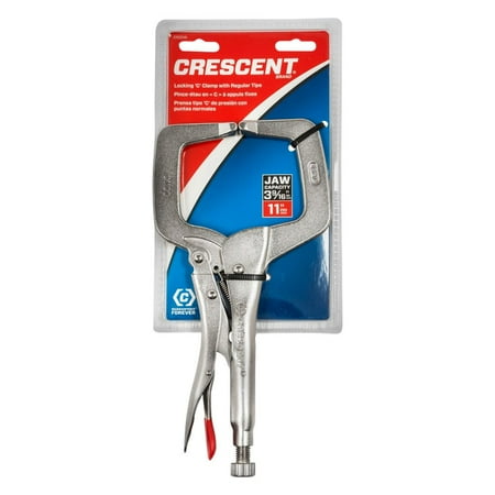 UPC: 0037103295972 | Crescent C11CCVN – 11  Regular Tips C-Clamp Jaws Locking (Carded)