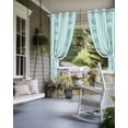 thumbnail image 4 of Outdoor Curtains for Patio Coral Turquoise and White Striped Waterproof Privacy Outside Curtains with 2 Tiebacks Grommet Top Pergola Curtains for Porch Cabana Gazebo 1 Panel, 54x95 inch, 4 of 7