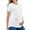 White, variant on Fengyings Women's Maternity Summer Tops Short Sleeve Crew Neck Slim Fitted Blouse Side Ruched Pregnancy Shirts