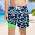 thumbnail image 2 of Shadoumai Swim Trunks Kids Cartoon Printed High Stretch Beach Board Shorts Fashion Baby Boy Swimsuit Boys Swim Shorts Baby Boy Swimsuit Boys Swim Shorts, 2 of 4