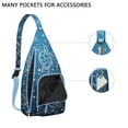 thumbnail image 2 of Tropical Turtle Lover's Chest Bag&nbsp;- Underwater Coral Reef Art Print Sling Backpack, Adjustable Nautical Strap (Beach-Themed Turtle Design), 2 of 4