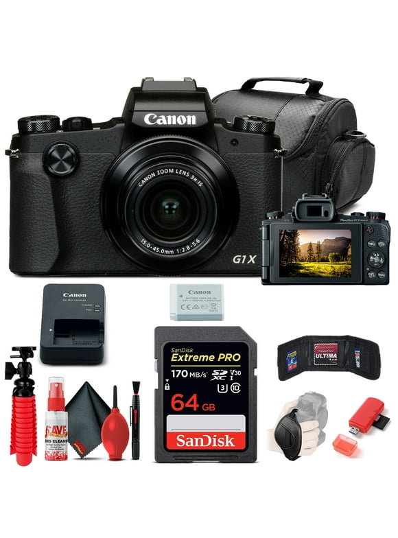 Canon PowerShot G1 X Mark III Digital Camera (2208C001) + 64GB Card + More